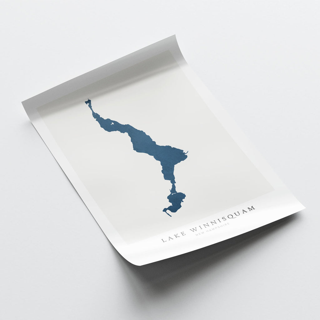 lake winnisquam new hampshire map poster – minimalist lake wall art - image 6