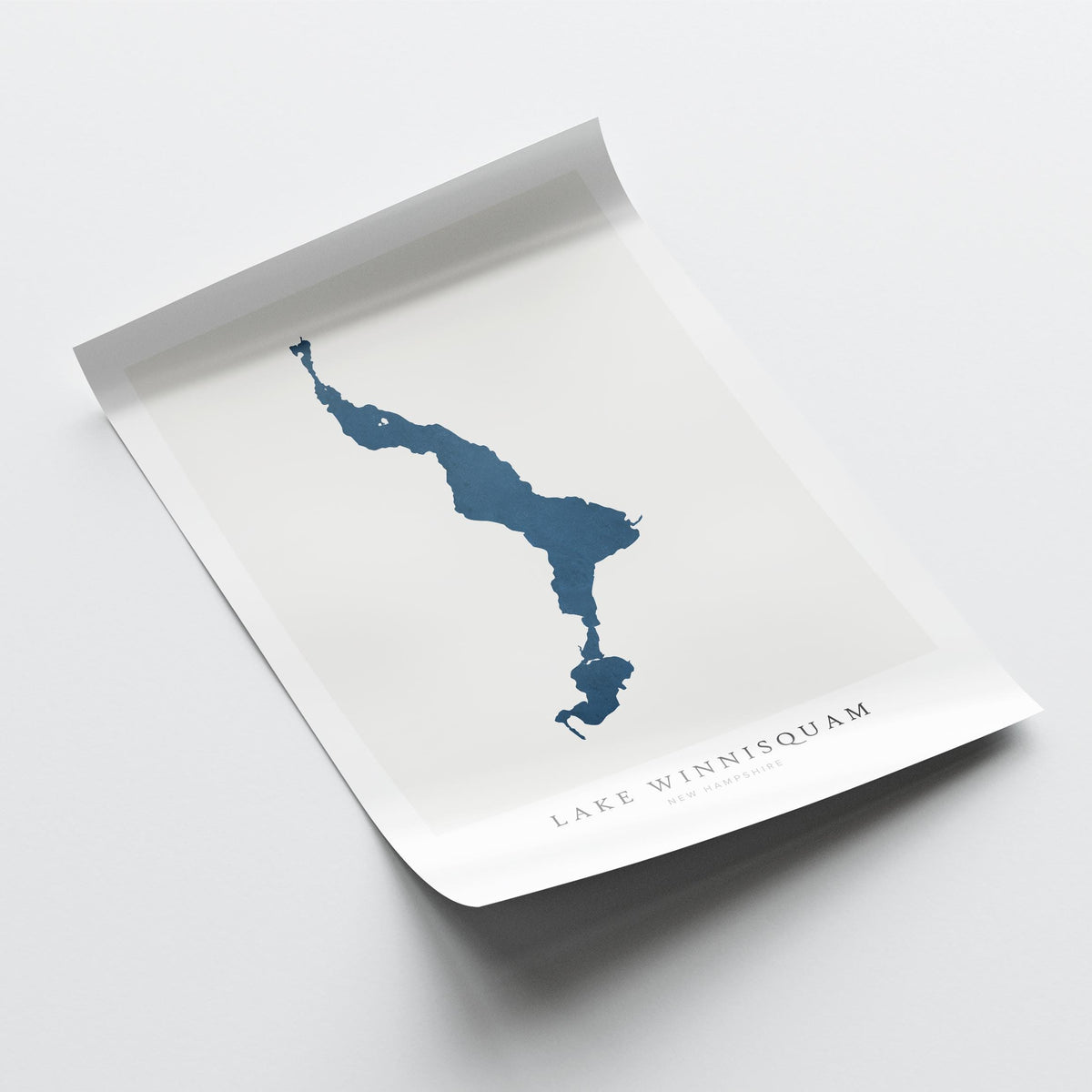 lake winnisquam new hampshire map poster – minimalist lake wall art - image 6