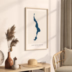 lake winnisquam new hampshire map poster – minimalist lake wall art - image 3