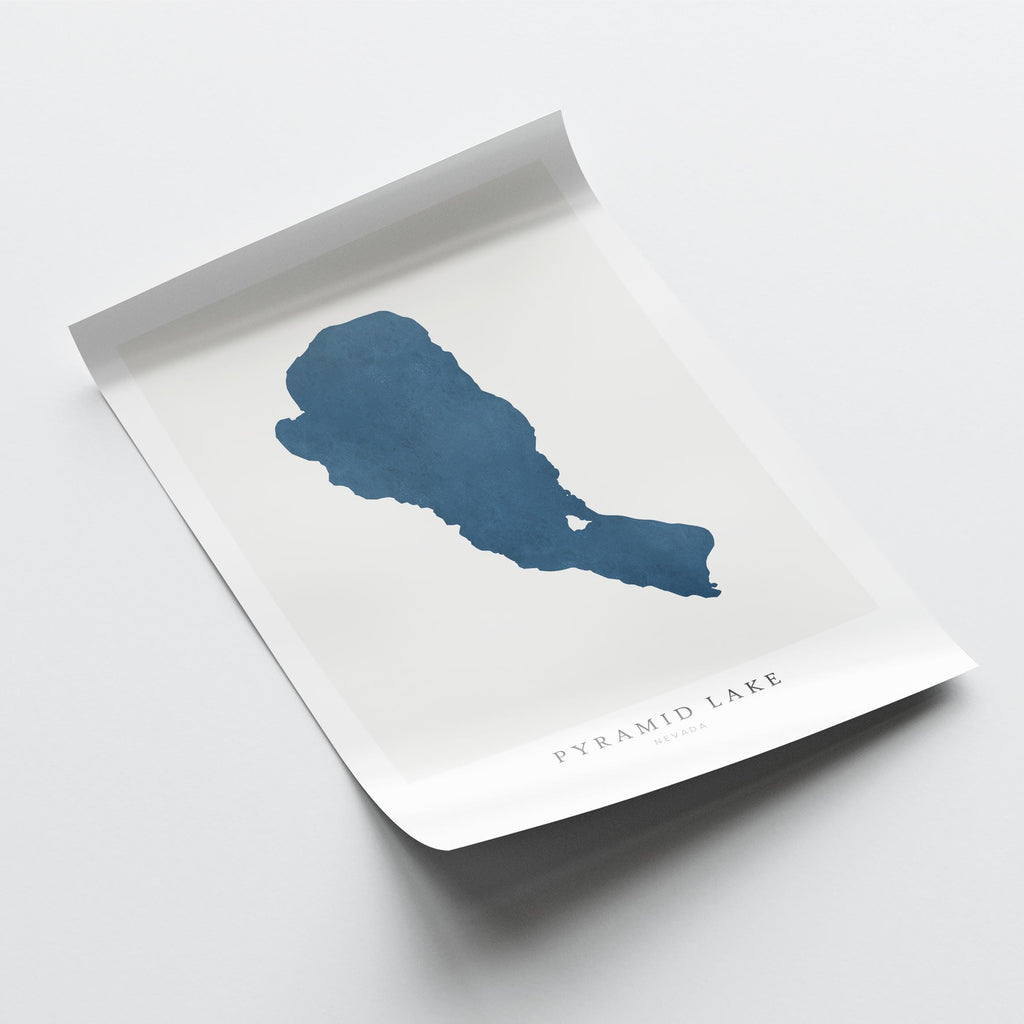 pyramid lake nevada map poster – minimalist lake wall art - image 6