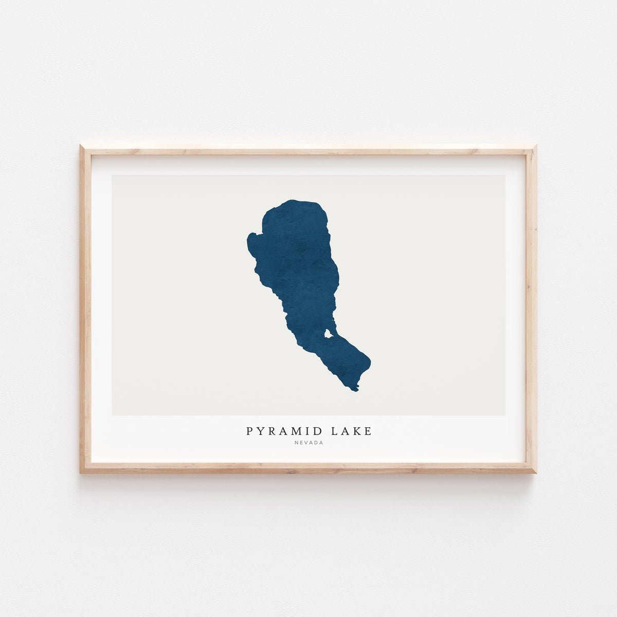 pyramid lake nevada map poster – minimalist lake wall art - image 2