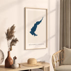 ross barnett mississippi map poster – minimalist lake wall art - image 3