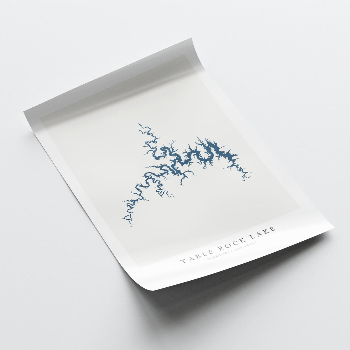 table rock lake arkansas map poster – minimalist lake wall art - image 6