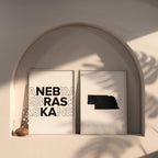 nebraska map and typography wall art set - image 6