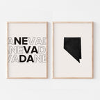 nevada map and typography wall art set - image 5