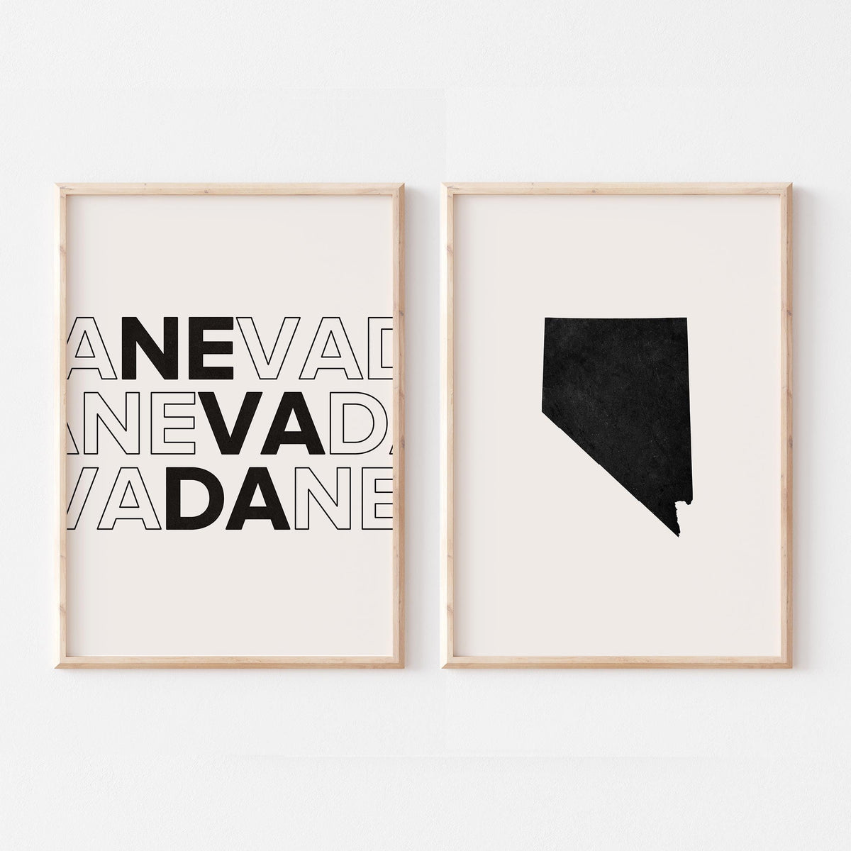 nevada map and typography wall art set - image 5