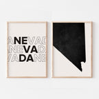 nevada map and typography wall art set - image 3