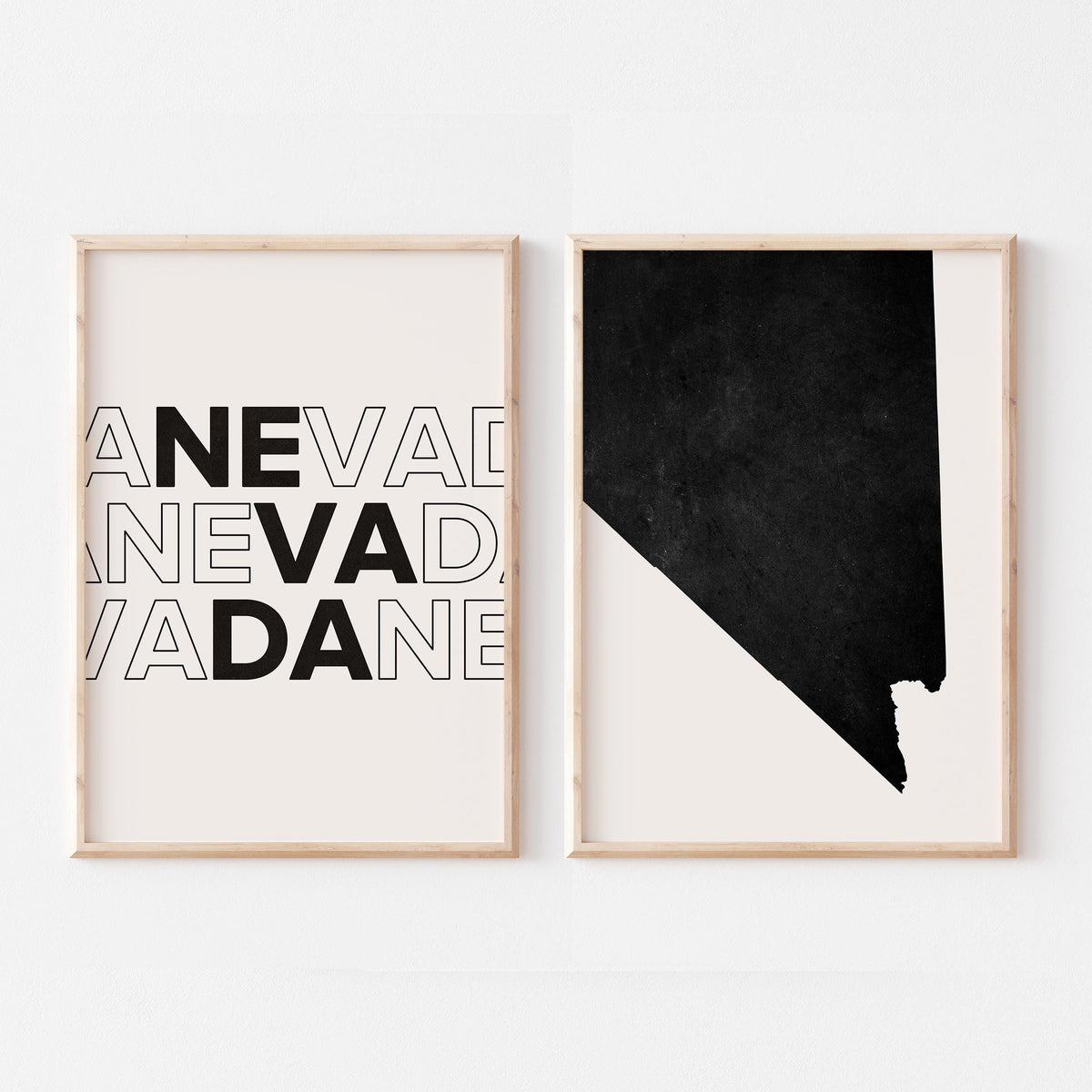 nevada map and typography wall art set - image 3