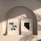 nevada map and typography wall art set - image 6