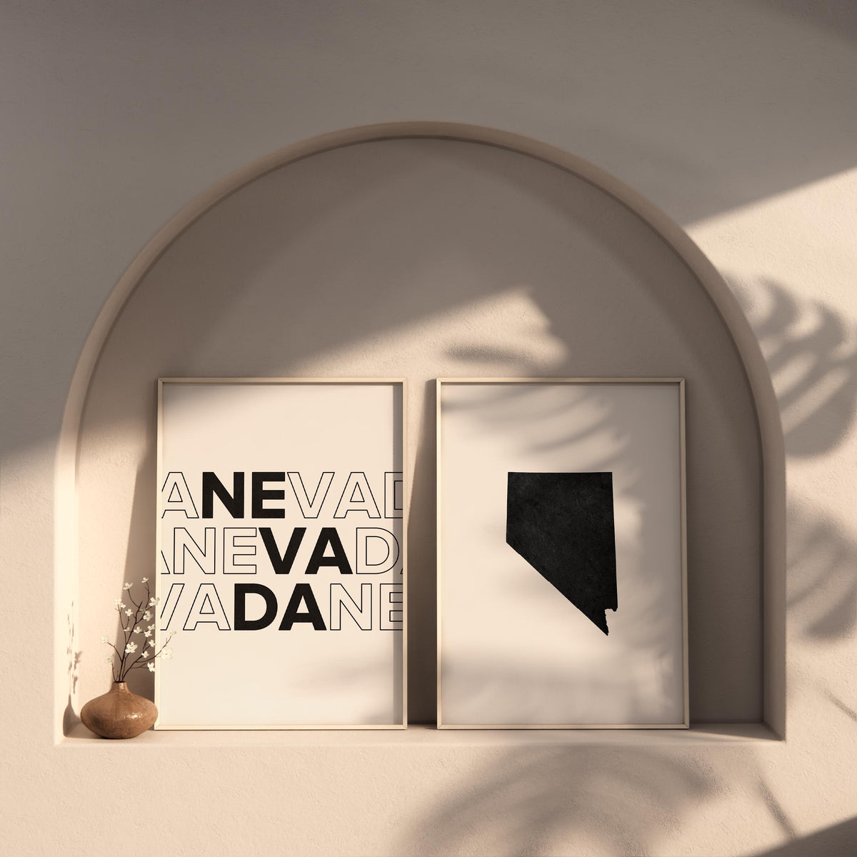 nevada map and typography wall art set - image 6