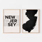 new jersey map and typography wall art set - image 3