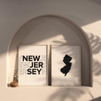 new jersey map and typography wall art set - image 6