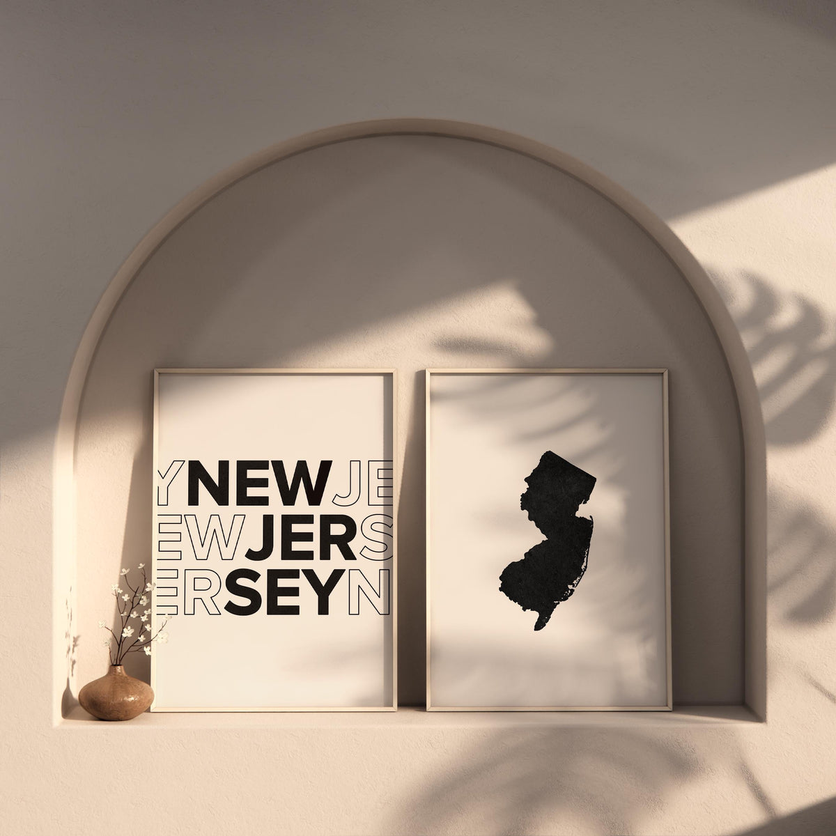 new jersey map and typography wall art set - image 6