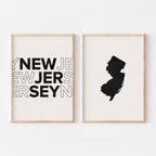 new jersey map and typography wall art set - image 5