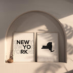 new york map and typography wall art set - image 6