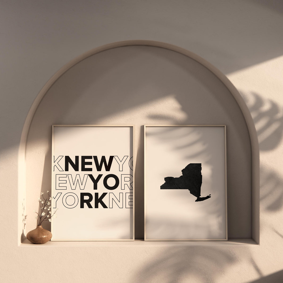 new york map and typography wall art set - image 6