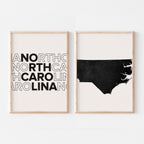 north carolina map and typography wall art set - image 3