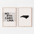 north carolina map and typography wall art set - image 5