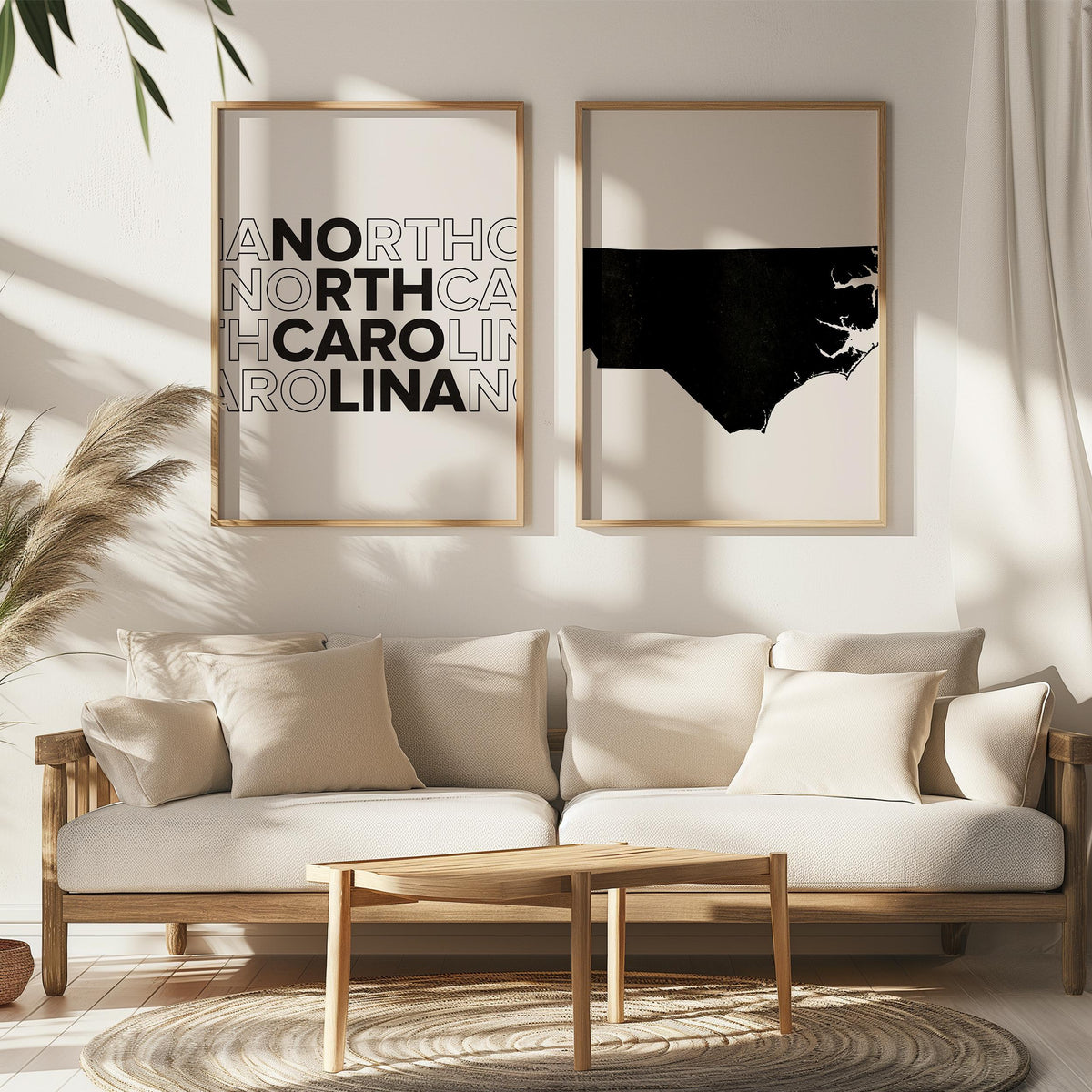 north carolina map and typography wall art set - image 4