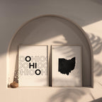 ohio map and typography wall art set - image 6