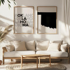 oklahoma map and typography wall art set - image 4