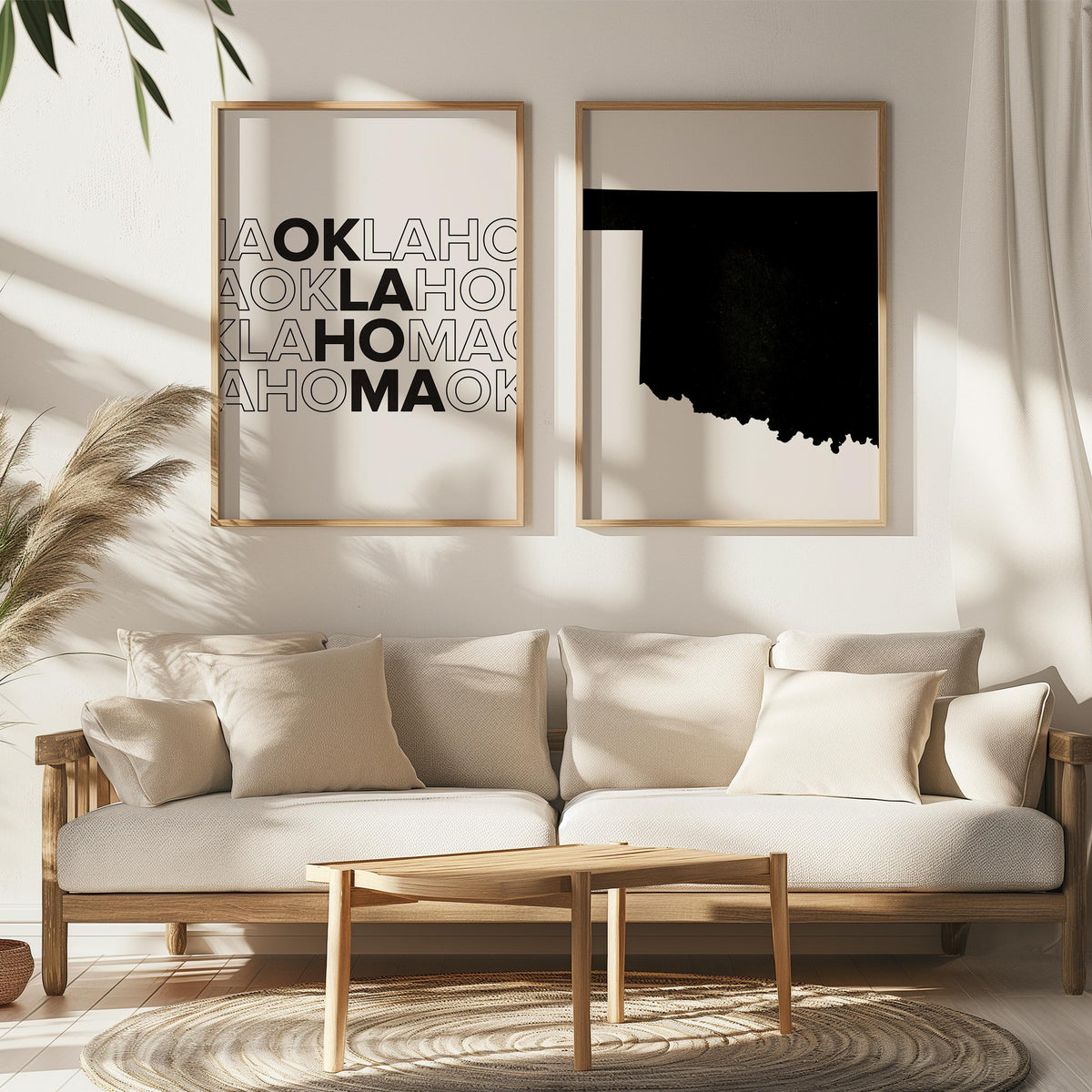oklahoma map and typography wall art set - image 4