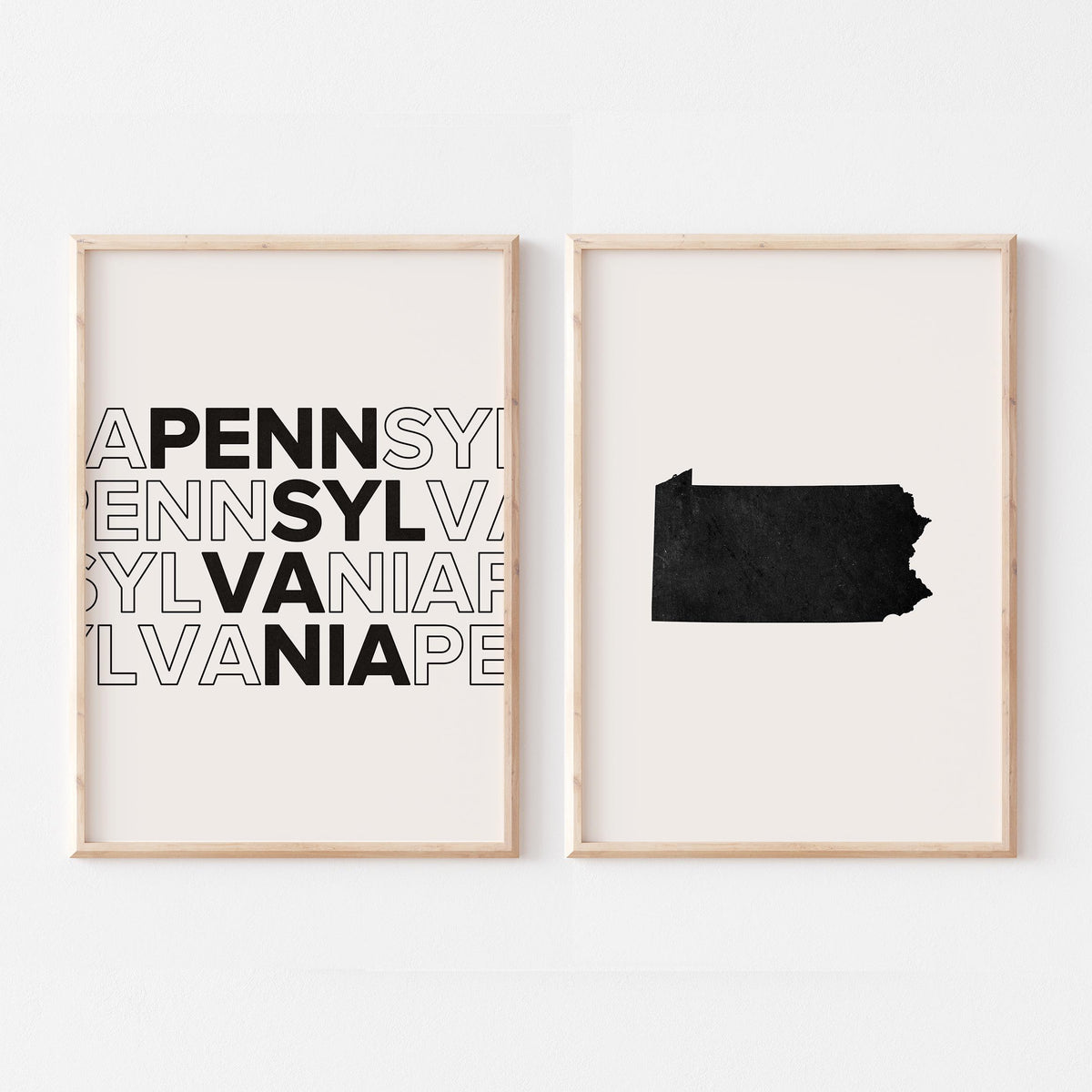 pennsylvania map and typography wall art set - image 5