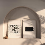 pennsylvania map and typography wall art set - image 6