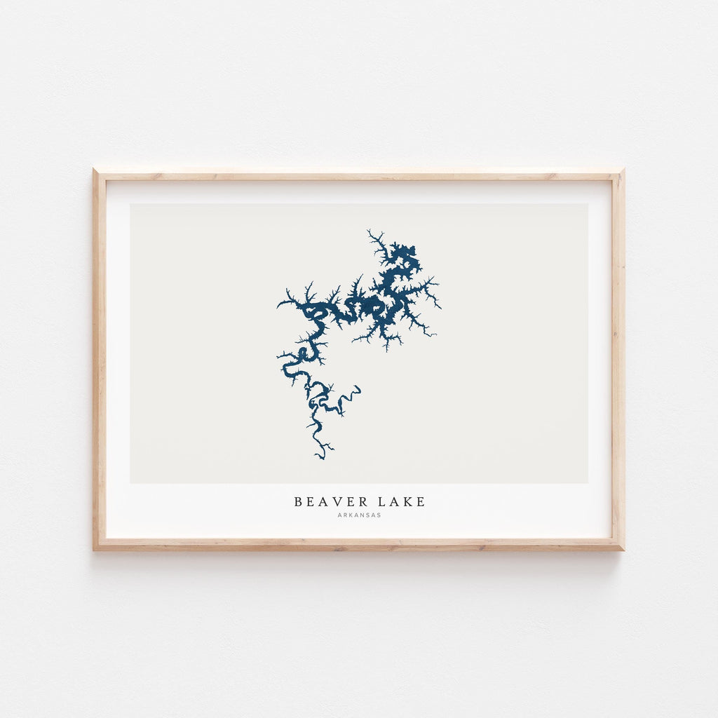 beaver lake arkansas map poster – minimalist lake wall art - image 2