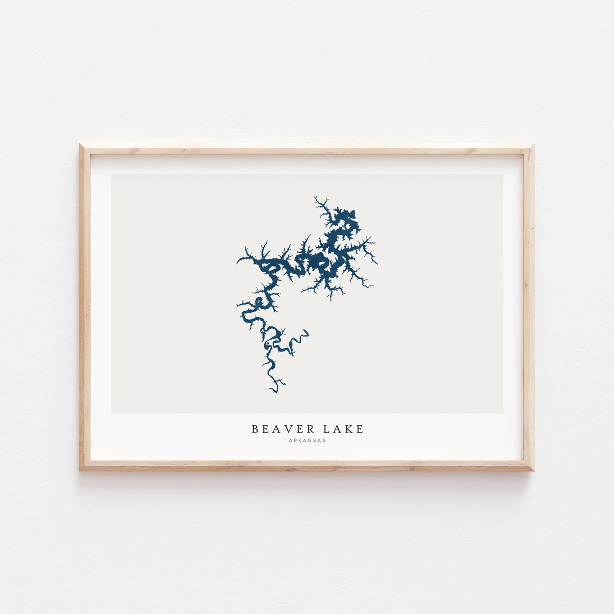 beaver lake arkansas map poster – minimalist lake wall art - image 2