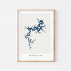 beaver lake arkansas map poster – minimalist lake wall art - image 1