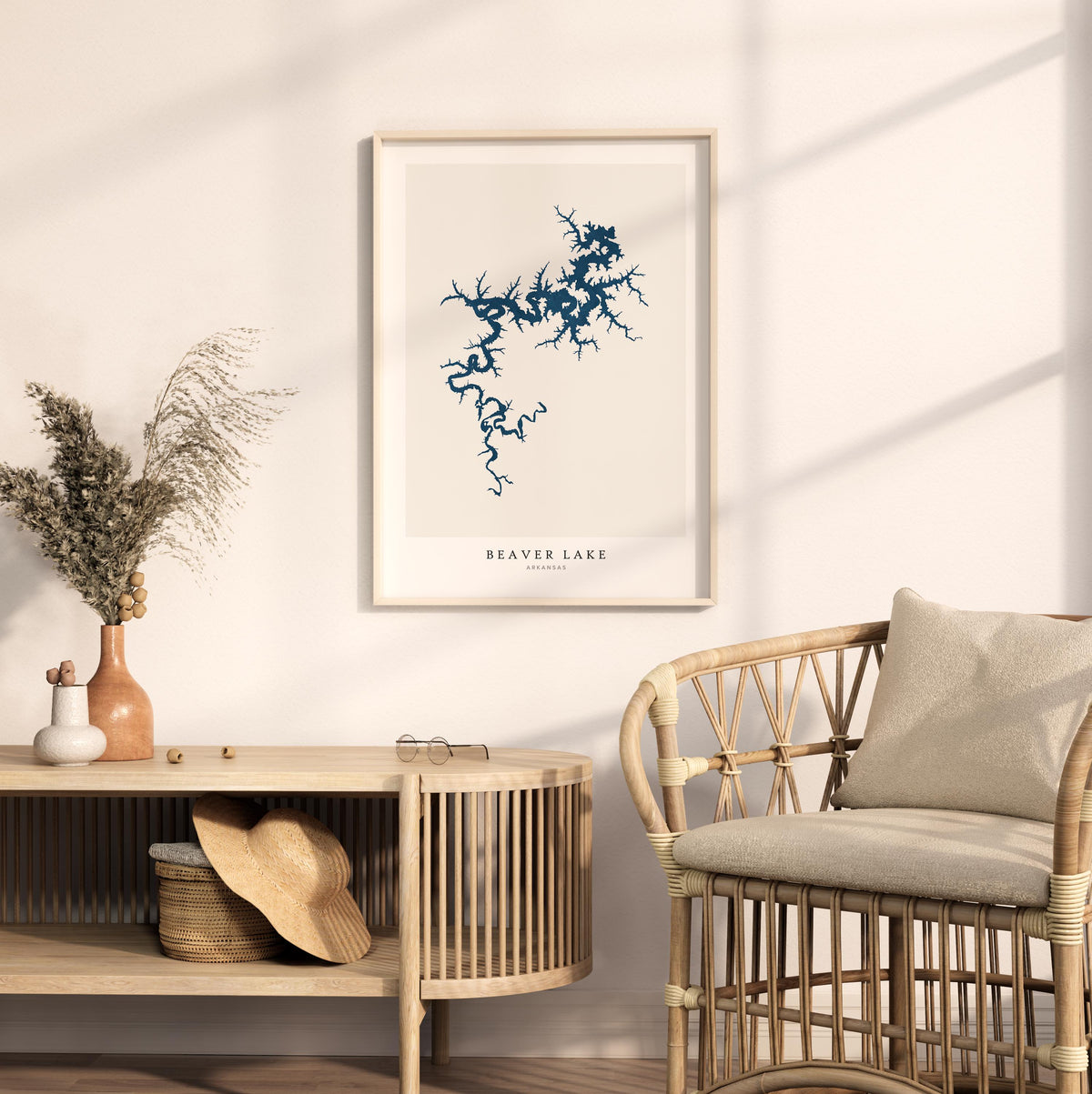 beaver lake arkansas map poster – minimalist lake wall art - image 5