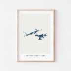 greers ferry lake arkansas map poster – minimalist lake wall art - image 2