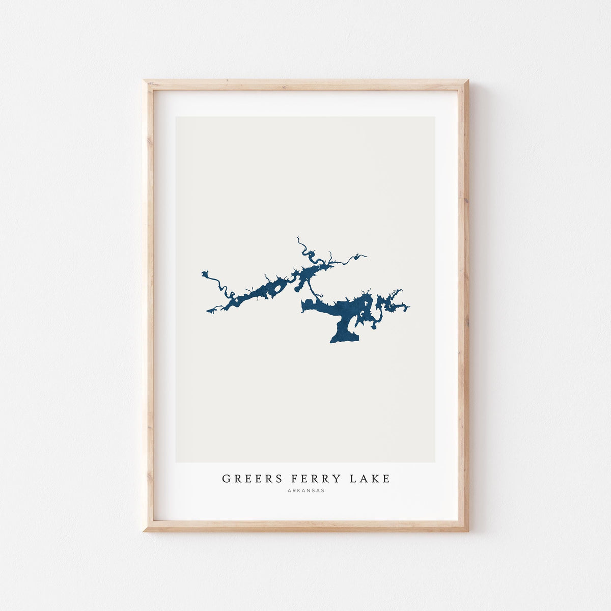greers ferry lake arkansas map poster – minimalist lake wall art - image 2