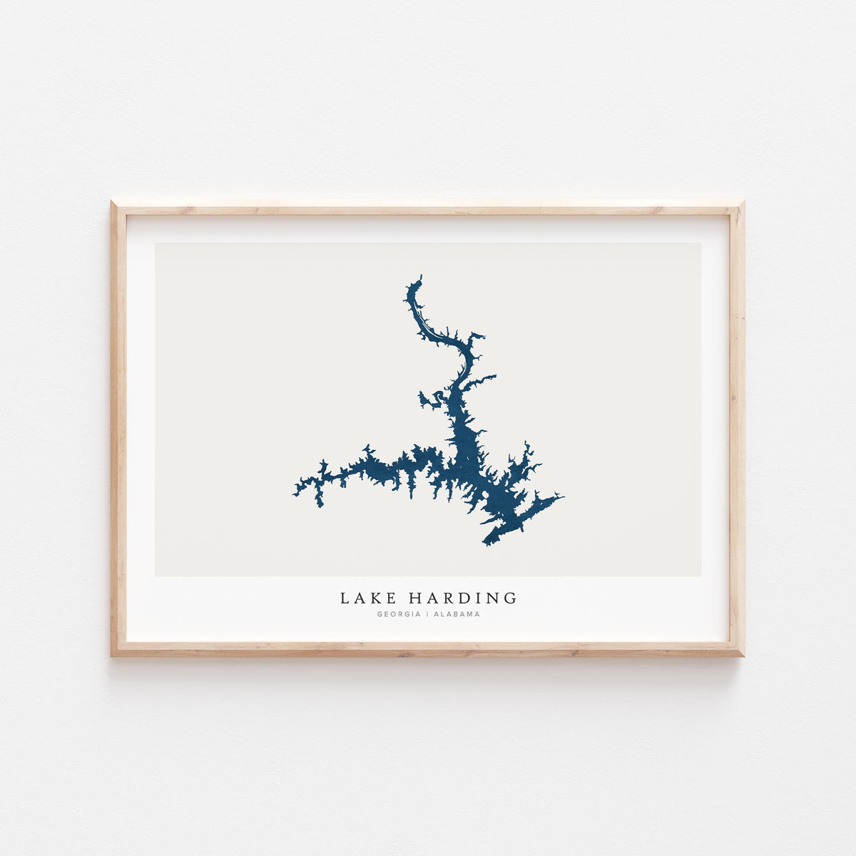 lake harding alabama map poster – minimalist lake wall art - image 2