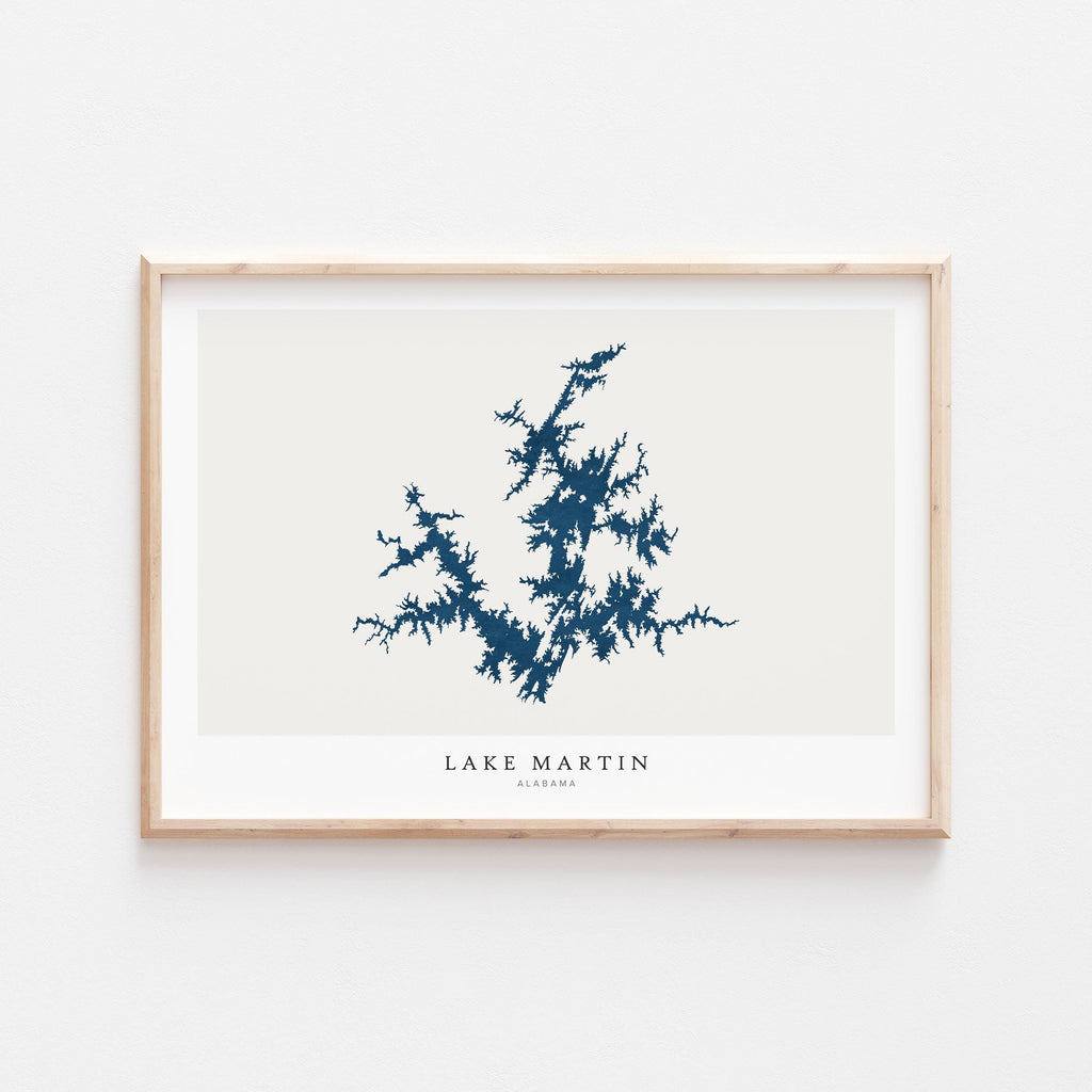 lake martin alabama map poster – minimalist lake wall art - image 2