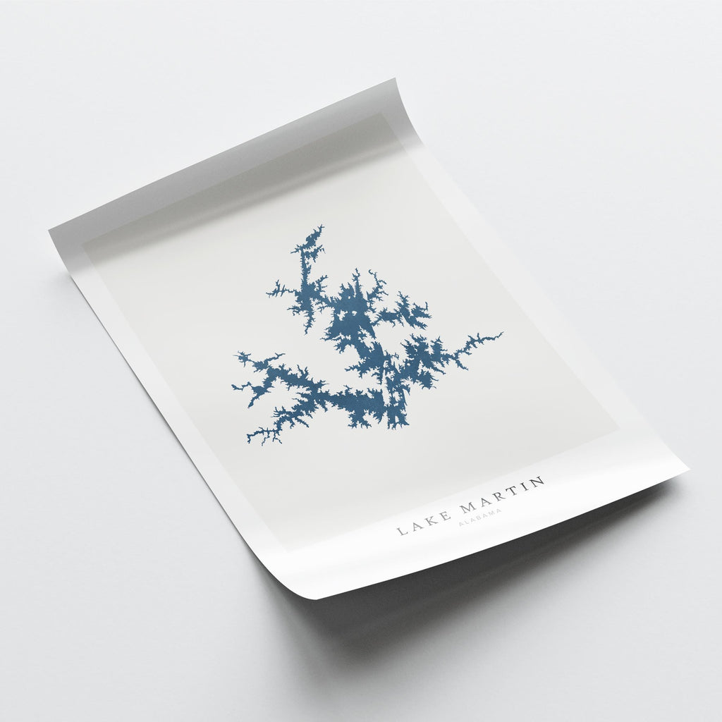 lake martin alabama map poster – minimalist lake wall art - image 6