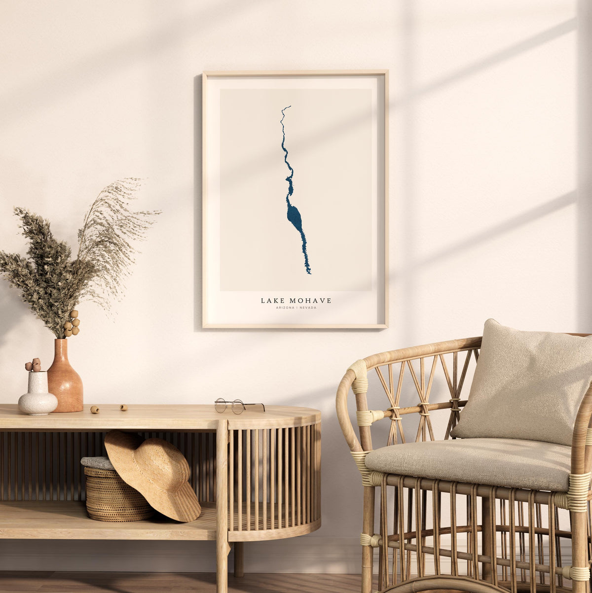 lake mohave arizona map poster – minimalist lake wall art - image 5
