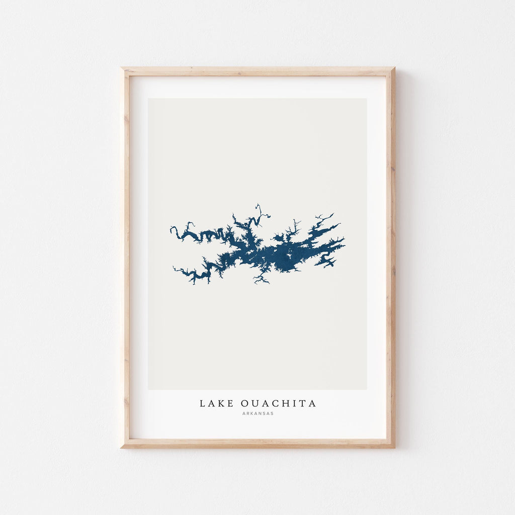 lake ouachita arkansas map poster – minimalist lake wall art - image 2