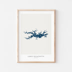 lake ouachita arkansas map poster – minimalist lake wall art - image 2