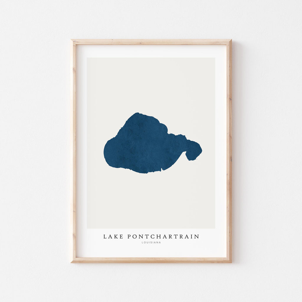 lake pontchartrain louisiana map poster – minimalist lake wall art - image 2