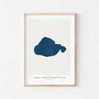 lake pontchartrain louisiana map poster – minimalist lake wall art - image 2