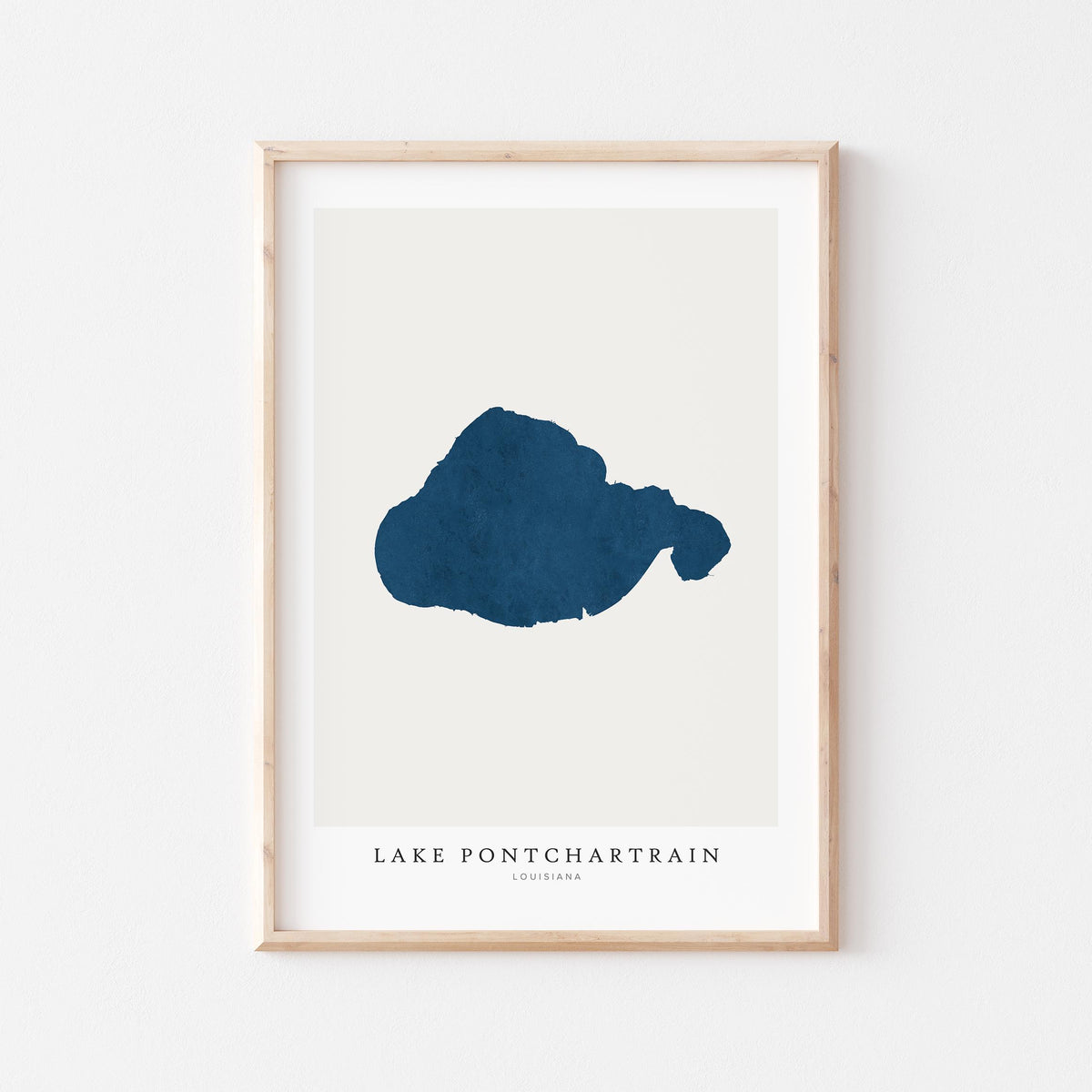 lake pontchartrain louisiana map poster – minimalist lake wall art - image 2