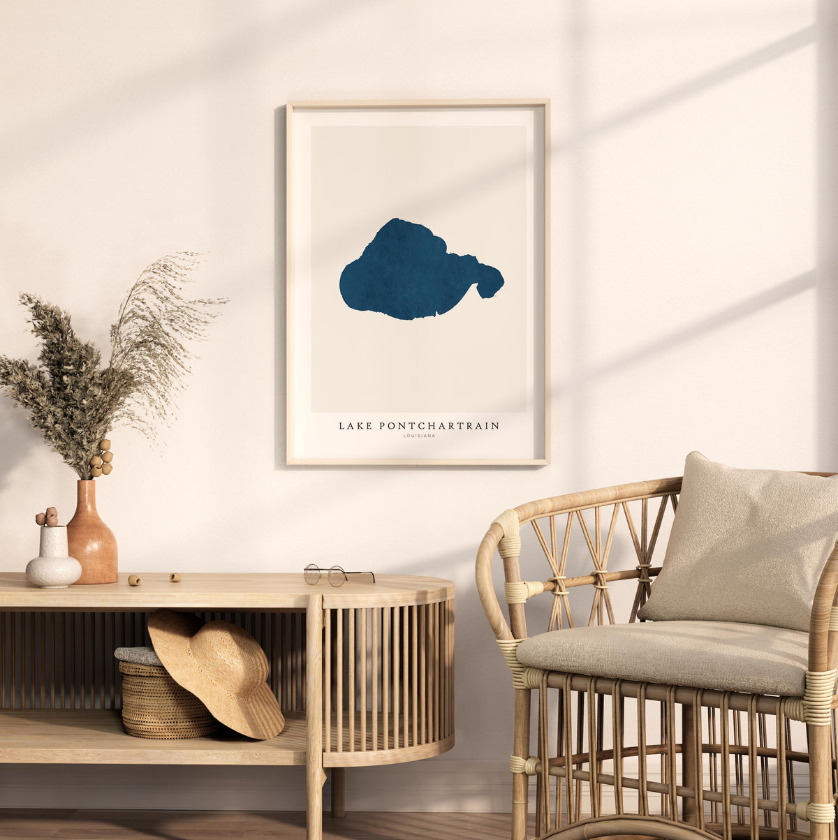 lake pontchartrain louisiana map poster – minimalist lake wall art - image 5