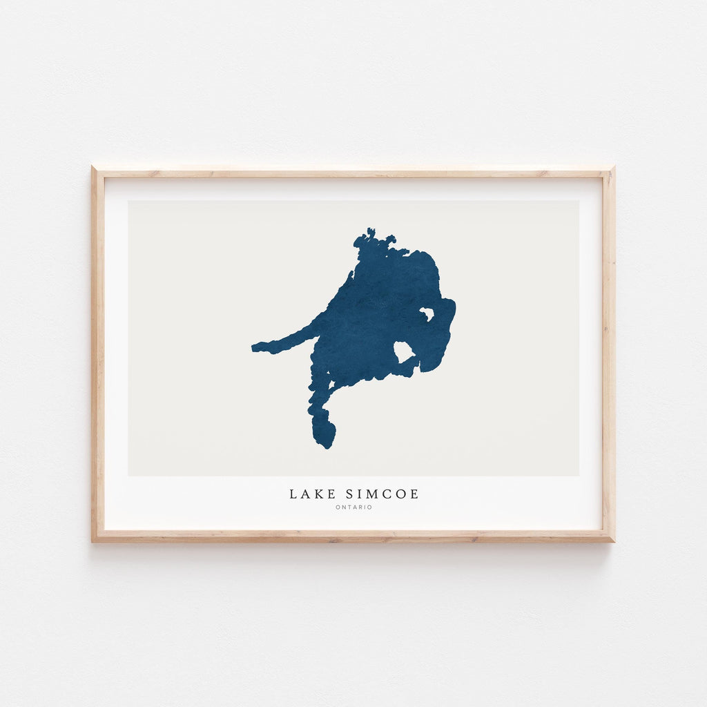 lake simcoe ontario map poster – minimalist lake wall art - image 2
