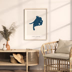 lake simcoe ontario map poster – minimalist lake wall art - image 5