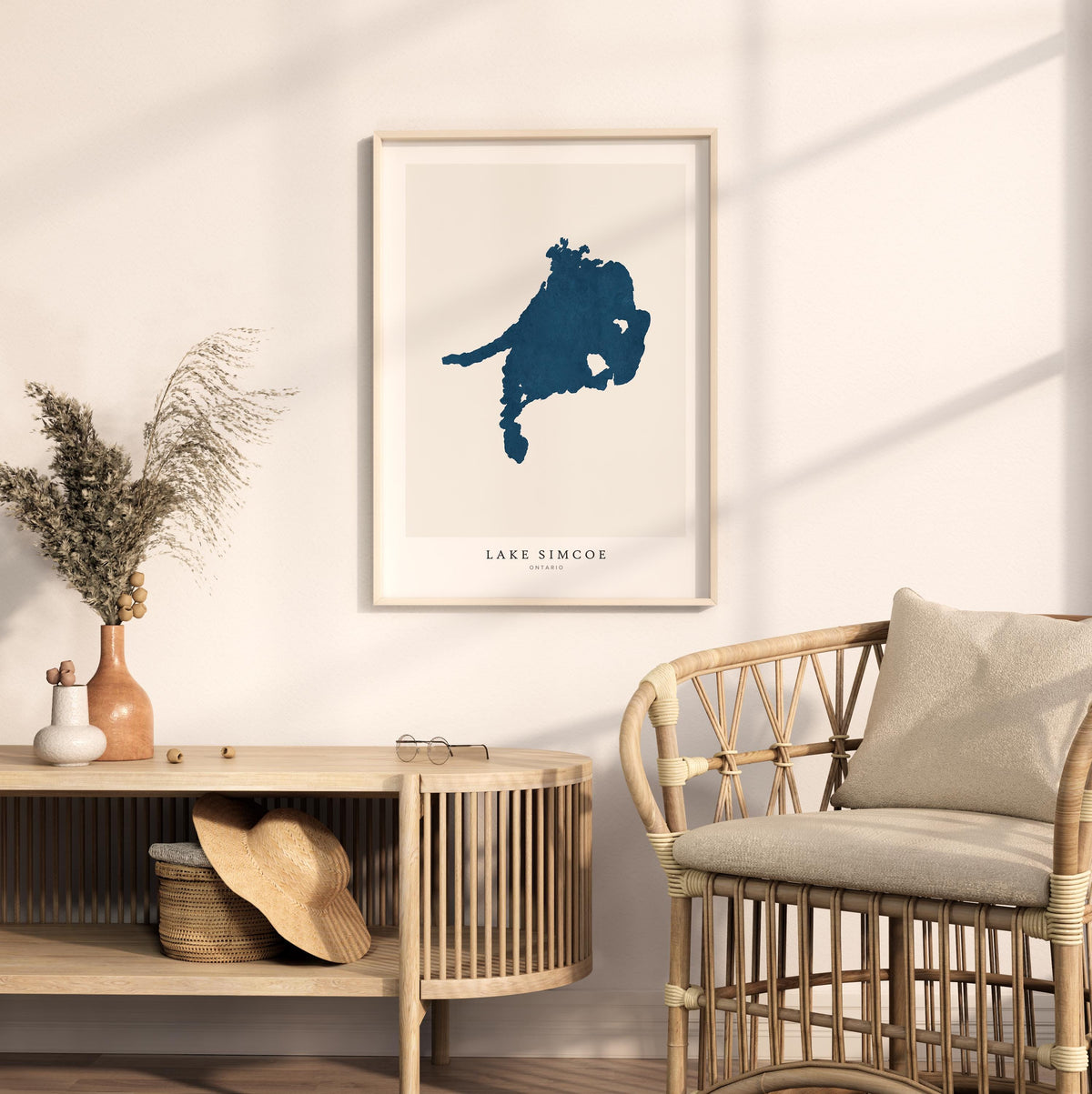 lake simcoe ontario map poster – minimalist lake wall art - image 5