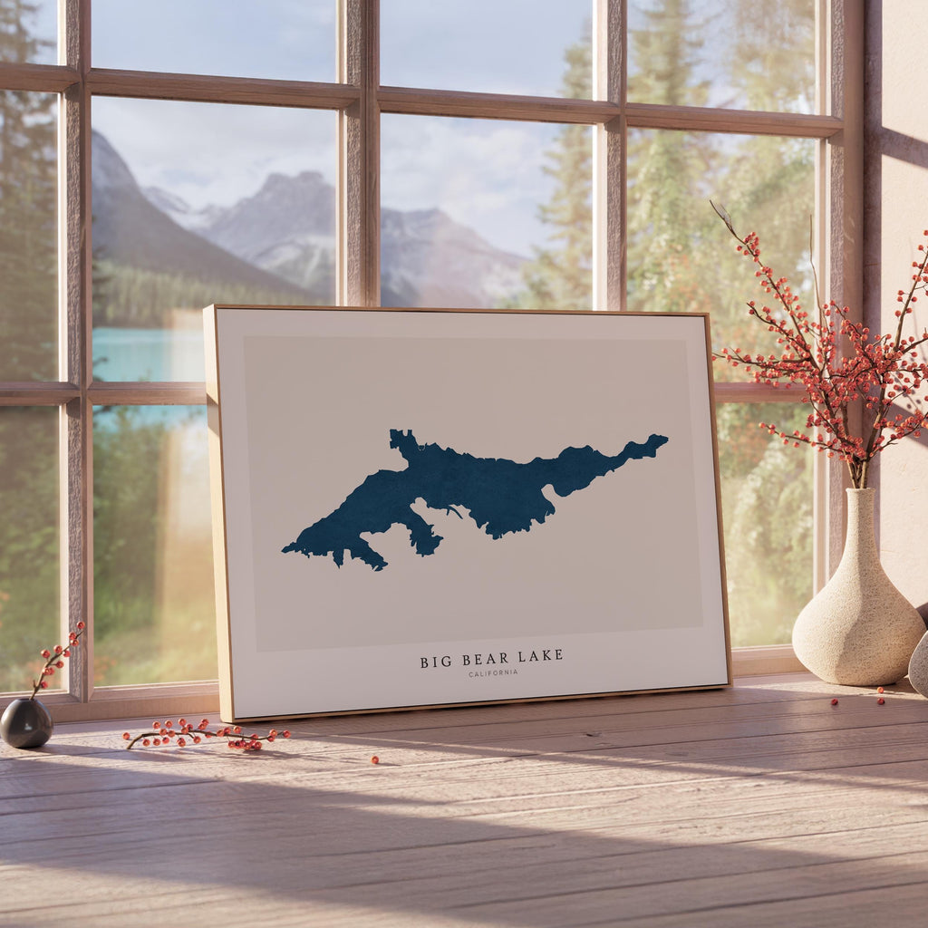 big bear lake california map poster – minimalist lake wall art - image 4