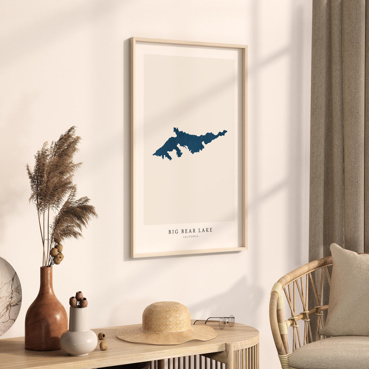 big bear lake california map poster – minimalist lake wall art - image 3