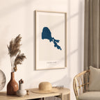 clear lake california map poster – minimalist lake wall art - image 3